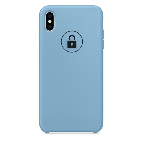 Dėklas "Silicone Case" skirtas iPhone X (XS) / Cornflower / su įpakavimu