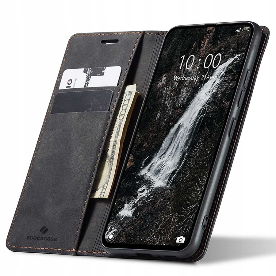Piniginės dėklas Xiaomi Redmi Note 14 5G / POCO M7 Pro 5G juodas