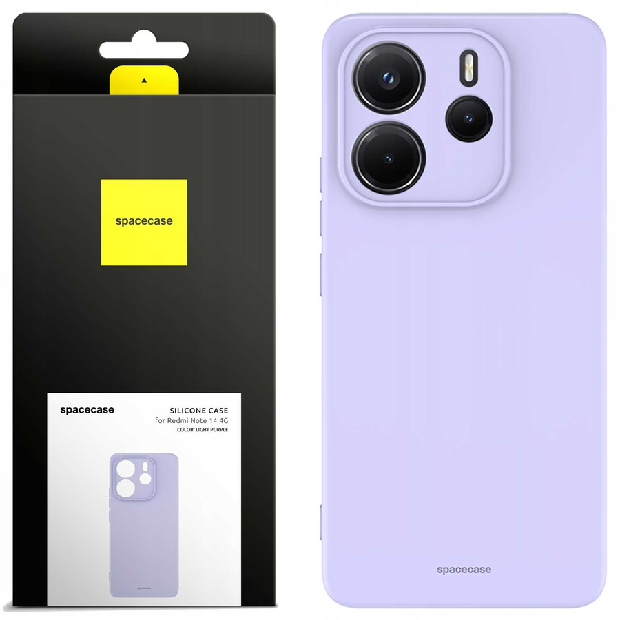Spacecase Silikoninis dėklas 3.0 Redmi Note 14 5G šviesiai violetinis