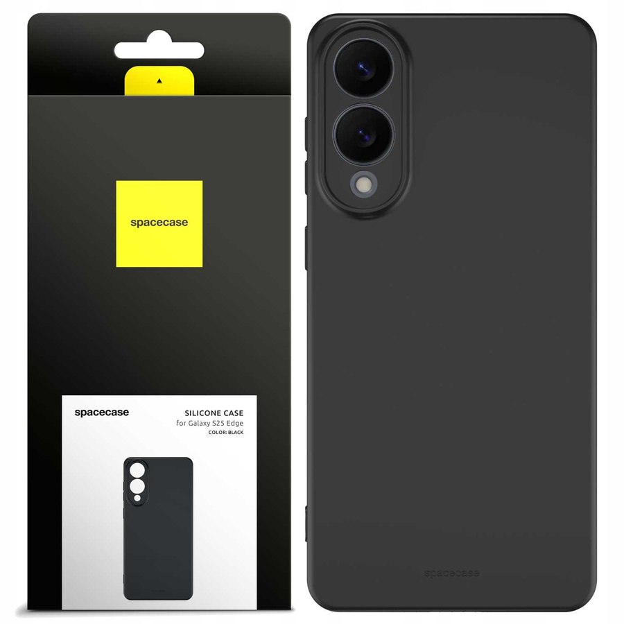 Spacecase Silikoninis dėklas 3.0 Galaxy S25 Edge juodas