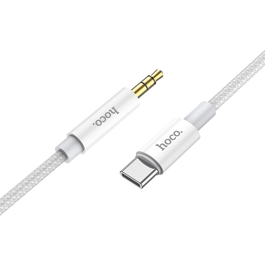 Audio adapteris Hoco (UPA19) iš USB-C į 3,5mm 1m sidabrinis