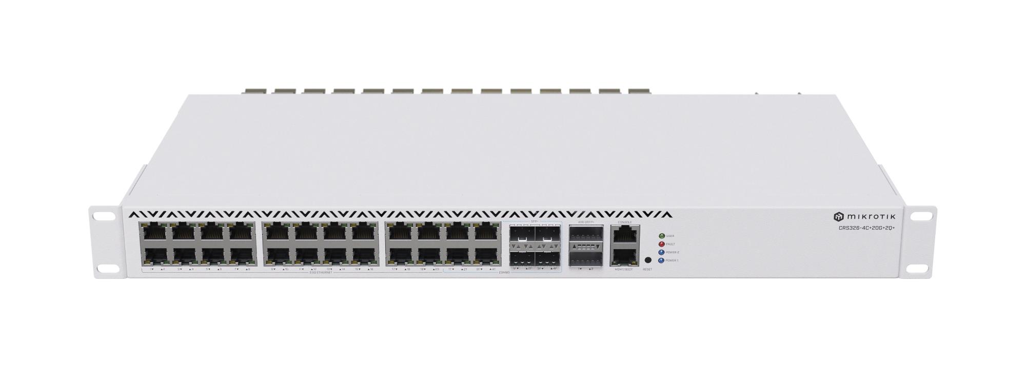 Komutatorius MIKROTIK CRS326-4C+20G+2Q+RM Rack 4xSFP+