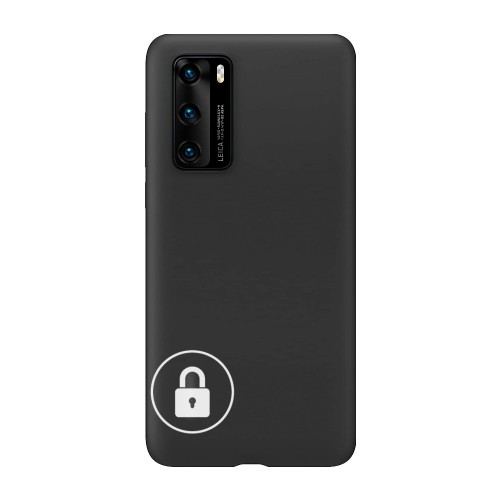 Dėklas "Silicone Cover" skirtas  Huawei P40 Lite / Black / su įpakavimu