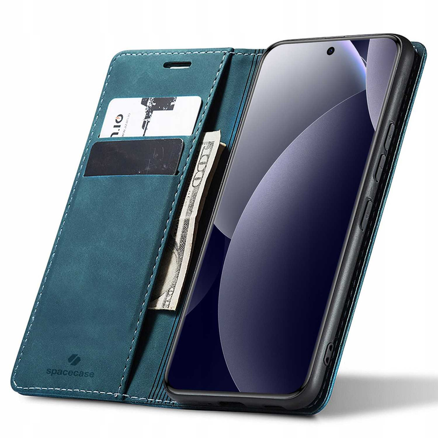 Spacecase dėklas Wallet POCO M8 Pro 5G/RM Note 15 Pro+ 5G mėlynas