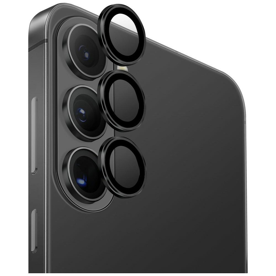 UNIQ Optix Aluminium Camera Lens kameros stiklas Samsung Galaxy S26 / S26 Plus juodas