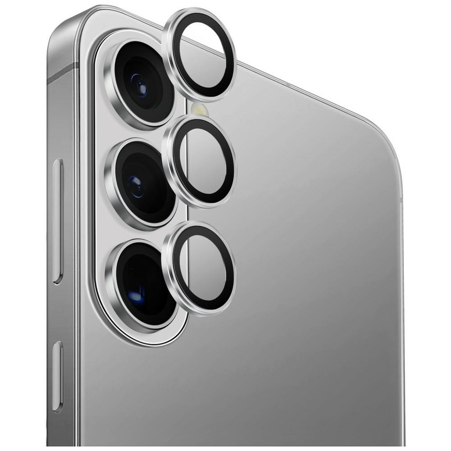 UNIQ Optix Aluminium Camera Lens kameros stiklas Samsung Galaxy S26 / S26 Plus sidabrinis