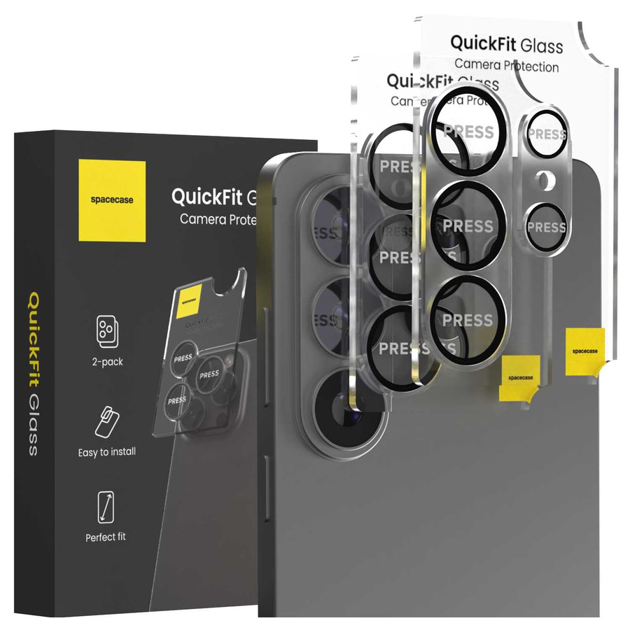 Spacecase kameros apsauginis stiklas QuickFit Galaxy S26 Ultra juodas