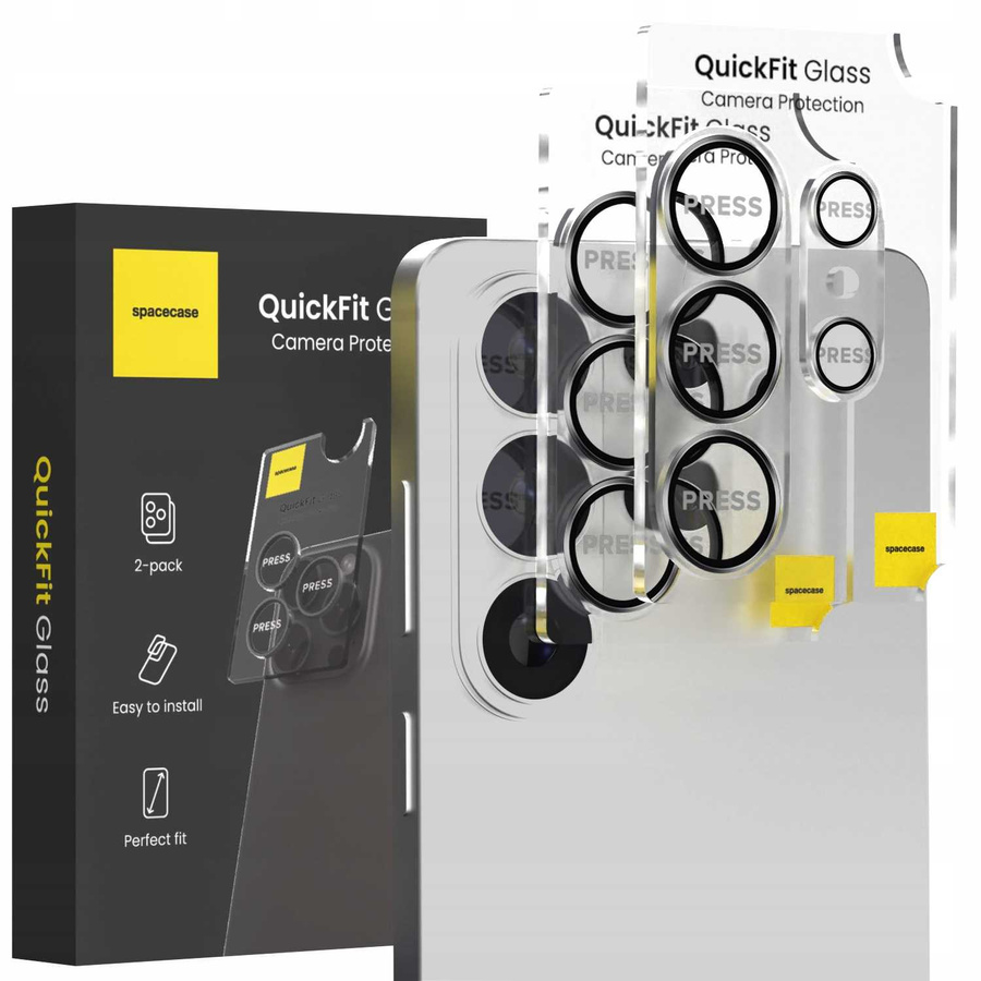 Spacecase kameros apsauginis stiklas QuickFit Galaxy S26 Ultra sidabrinis