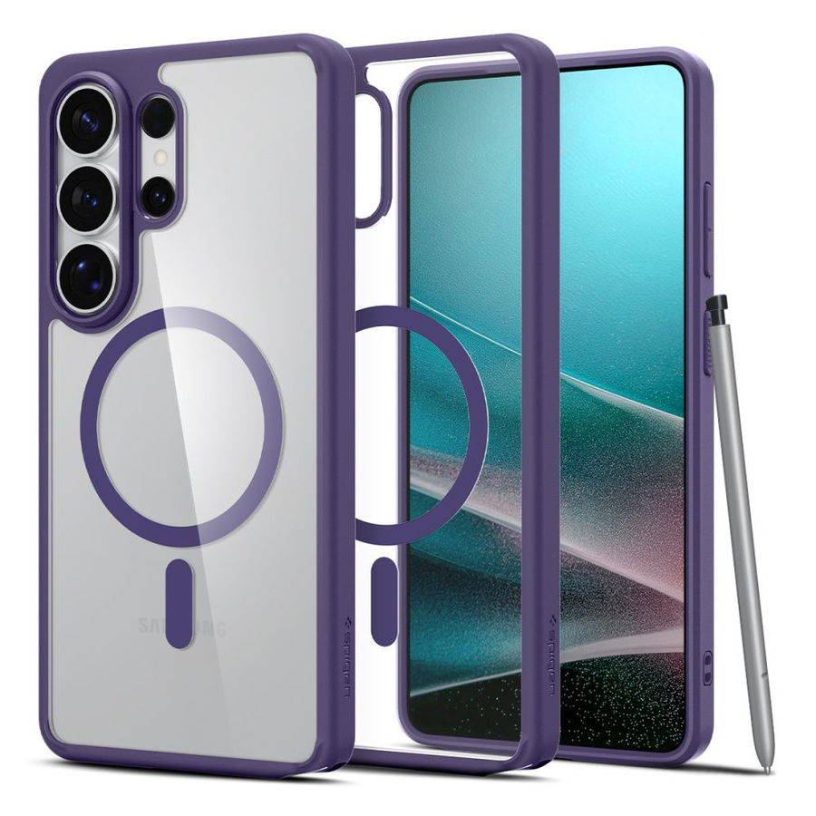 SPIGEN ULTRA HYBRID MAG MAGSAFE GALAXY S26 ULTRA giliai violetinis