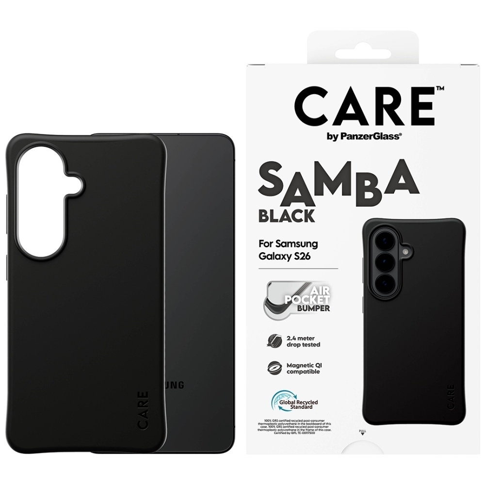 CARE by PanzerGlass Samba juodas Qi dėklas Samsung Galaxy S26 - juodas
