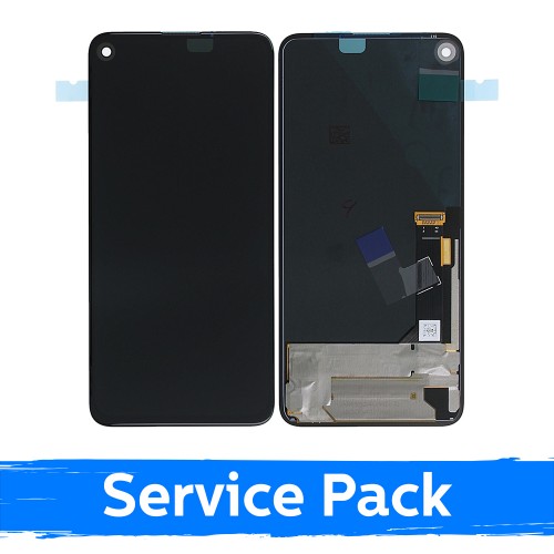 Ekranas skirtas Google Pixel 4A 5G / G025I / juodas su rėmeliu (Service Pack)