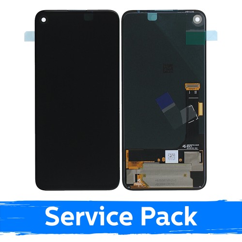 Ekranas skirtas Google Pixel 4A / G025 / juodas su rėmeliu (Service Pack)