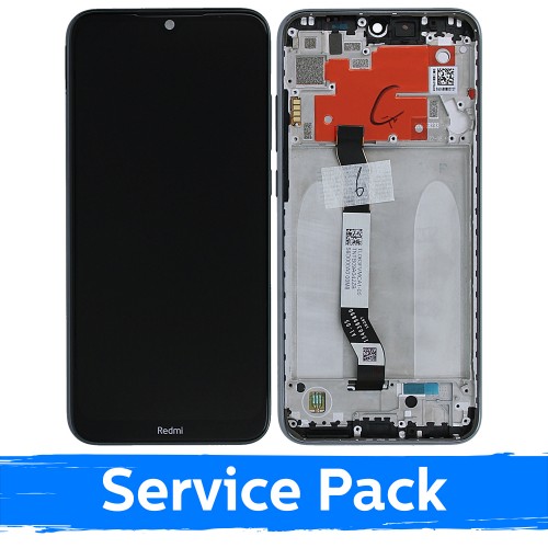 Ekranas skirtas Xiaomi Redmi Note 8T su rėmeliu / Moonshadow Grey / (Service Pack)
