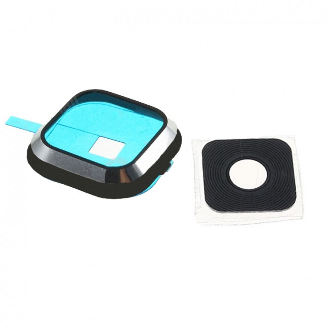 Samsung A500 A5 kameros stikliukas baltas (sidabrinis) HQ