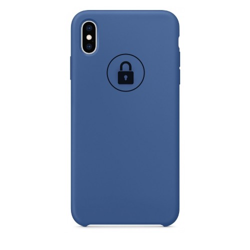 Dėklas "Silicone Case" skirtas iPhone X (XS) / Delft Blue / su įpakavimu