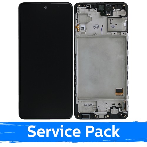 Ekranas skirtas Samsung M317 M31s juodas su rėmeliu (Service Pack)