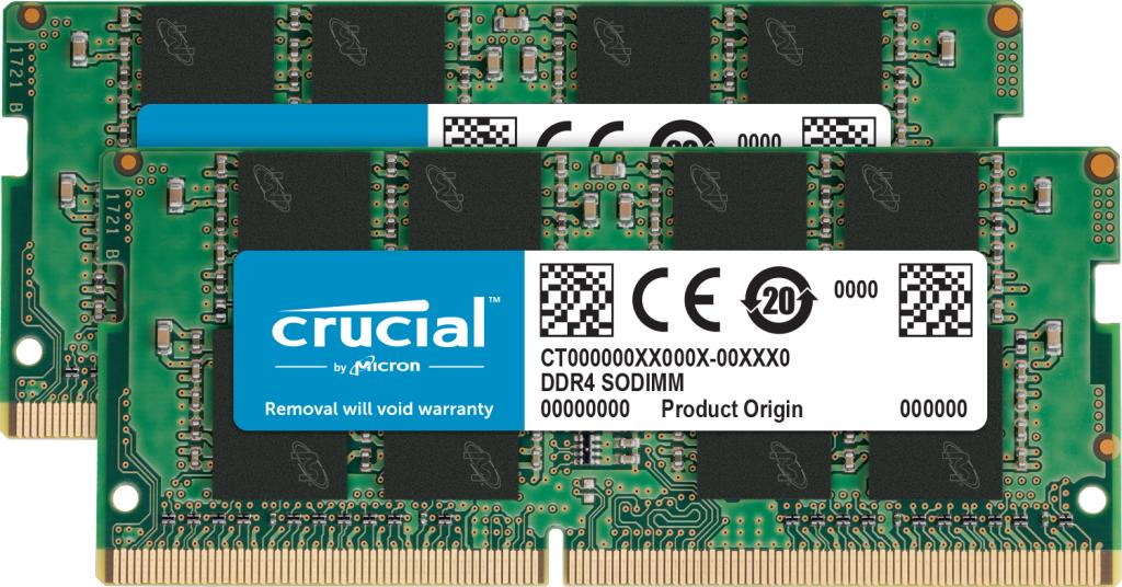 Nešiojamo kompiuterio atmintis CRUCIAL 16GB (2x8GB) DDR4 PC25600 SO-DIMM