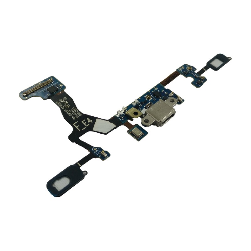 Lanksčioji jungtis Samsung G935F S7 Edge su įkrovimo kontaktu, mikrofonu ir funkciniais mygtukais ORG