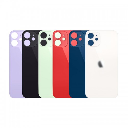 Galinis dangtelis skirtas iPhone 12 Mini / Black / (Bigger camera hole version) / OEM