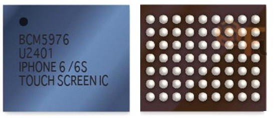 Mikroschema IC iPhone 5G/5S/5C/6/6 Plus/SE/iPad Air/iPad Air 2 sensorikos U12/U2401/U6600/U6650/U4100/U4150/U4301 (BCM5976) balta