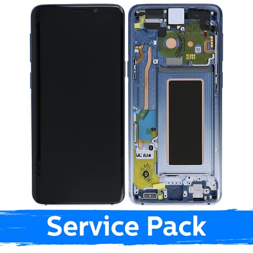 Ekranas skirtas Samsung G960 S9 su rėmeliu  / Ice Blue / (Service Pack)