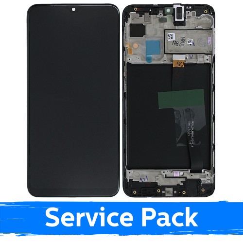 Ekranas skirtas Samsung M105 M10 juodas su rėmeliu (Service Pack)