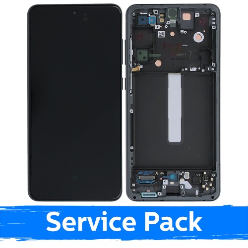 Ekranas skirtas Samsung G990 S21 FE 5G su rėmeliu / Graphite / (Service Pack)