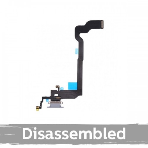 Krovimo lizdas skirtas iPhone X su lanksčiąja jungtimi / Black / (100% originalu / iš įrenginio)