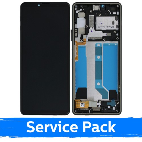 Ekranas skirtas Sony Xperia 10 IV juodas su rėmeliu (Service Pack)