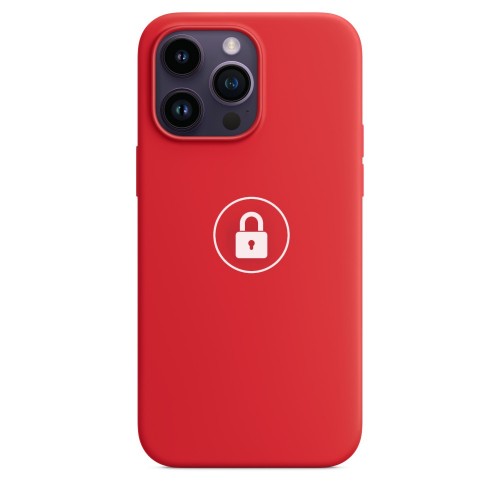 Dėklas "Silicone Case v2" skirtas iPhone 14 Pro Max / Red / su įpakavimu