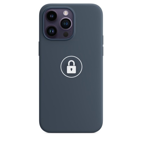 Dėklas "Silicone Case v2" skirtas iPhone 14 Pro Max / Storm Blue / su įpakavimu