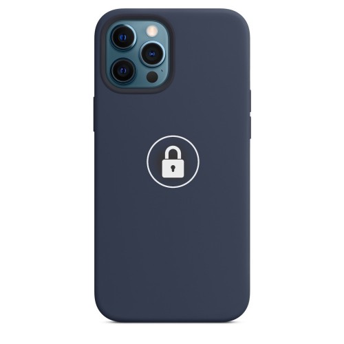 Dėklas "Silicone Case v2" skirtas iPhone 12 Pro Max / Deep Navy / su įpakavimu