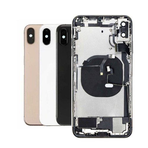 Galinis dangtelis skirtas iPhone Xs Max / Black / (Pilnas korpusas + Smulkios dalys) / OEM
