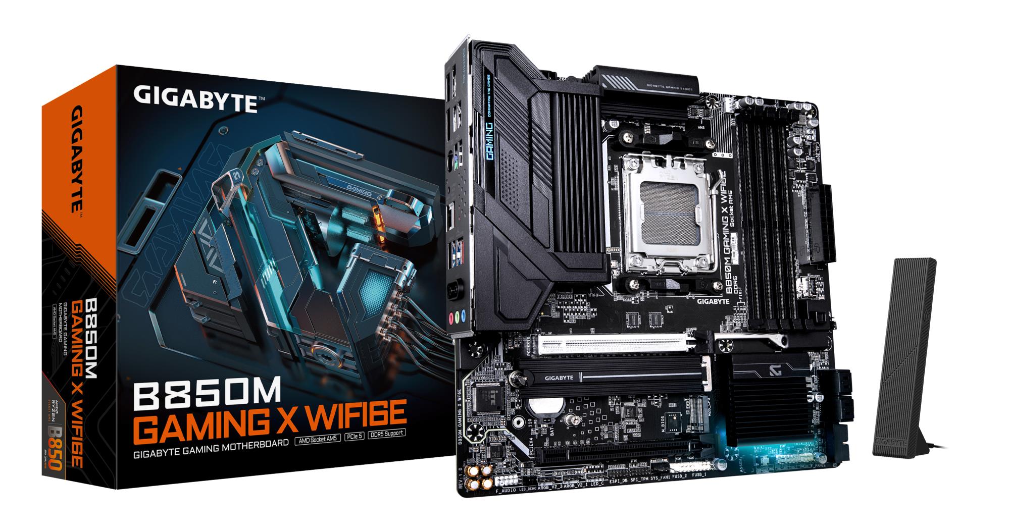 Pagrindinė plokštė GIGABYTE B850M Gaming X WiFi6E AMD B850 Socket AM5 Micro-ATX DDR5