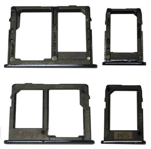 SIM kortelės laikiklis Samsung J610 J6+ 2018 (2 vnt) juodas ORG
