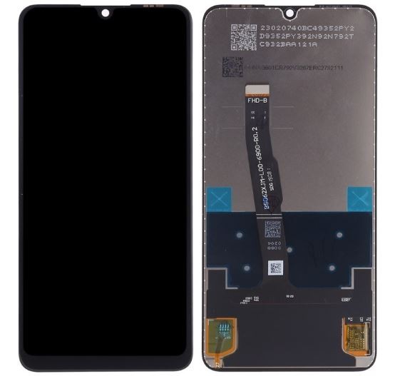 Ekranas Huawei P30 Lite su lietimui jautriu stikliuku Black ORG