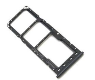 SIM kortelės laikiklis Samsung A205 A20 2019 Black ORG