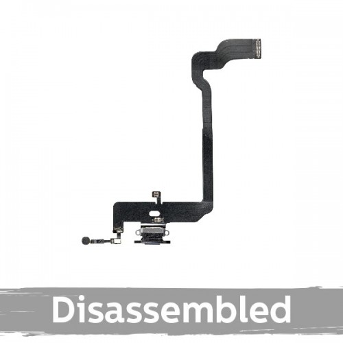 Krovimo lizdas skirtas iPhone Xs Max su lanksčiąja jungtimi / Black / (100% originalu / iš įrenginio)