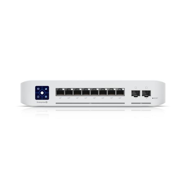 Komutatorius UBIQUITI Switch Enterprise 8 PoE L3 8x2.5GbE 2xSFP+ PoE 8 prievadai 120W