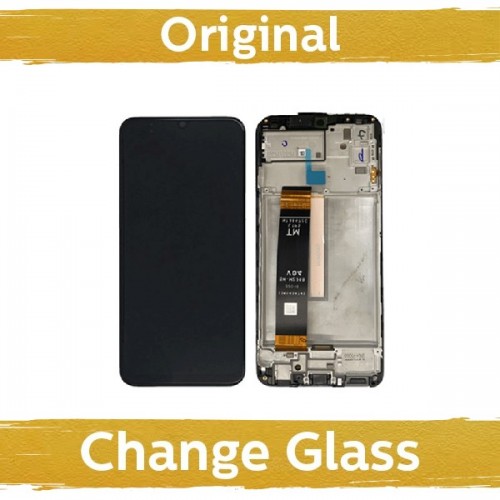 Ekranas skirtas Samsung M336 M33 5G juodas su rėmeliu (Atnaujintas: China)