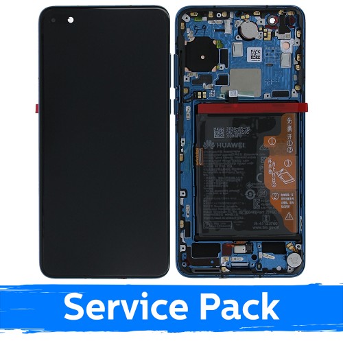 Ekranas skirtas Huawei P40 su rėmeliu / Deep Sea Blue / (Service Pack)
