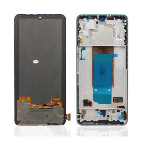 Ekranas skirtas Xiaomi Poco F4 5G su rėmeliu / Nebula Green / HQ