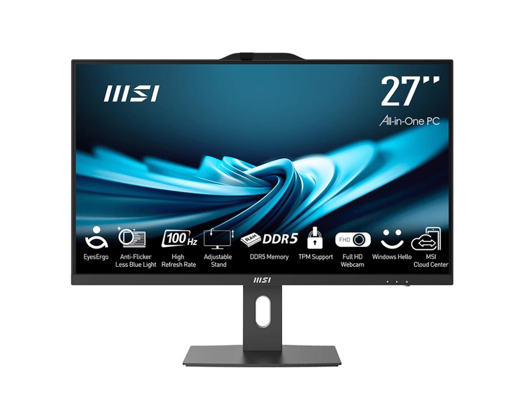 MSI AIO PRO AP272P 14M-496EU i5-14400 27" IPS LED FHD Non-Touch Anti-Glare 16GB SSD512GB M.2 AX211 WiFi 6E Windows 11 Pro juodas