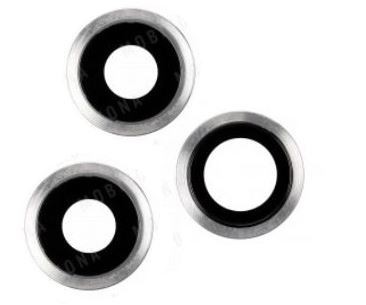 iPhone 11 Pro/11 Pro Max kameros stikliukas su rėmeliu Silver (3pcs) ORG