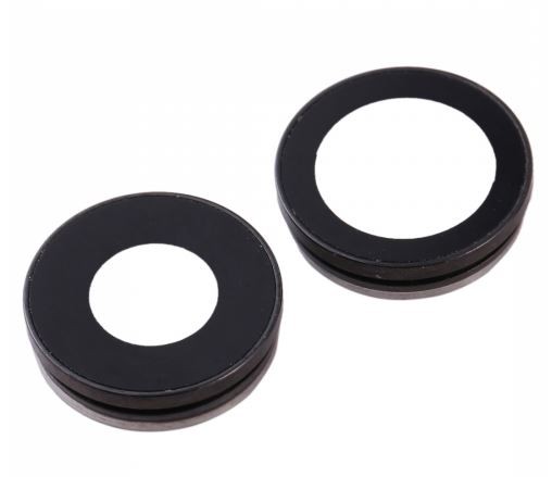 iPhone 11 kameros stikliukas su rėmeliu Black (2pcs) ORG