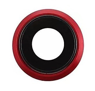 iPhone 8/SE 2020/SE 2022 kameros stikliukas su rėmeliu raudonas ORG