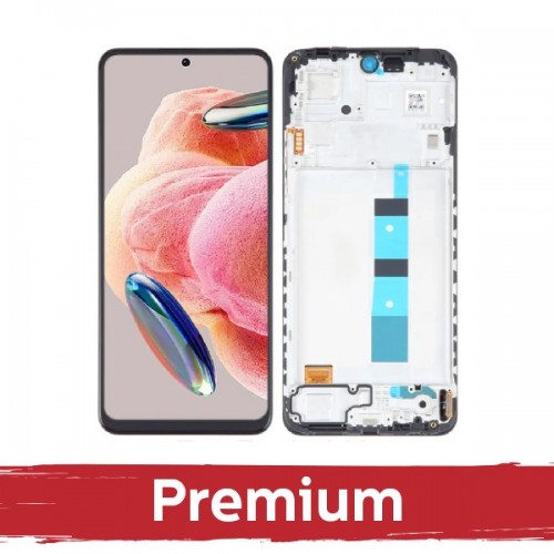 Ekranas skirtas Xiaomi Redmi Note 12 4G juodas su rėmeliu / OEM