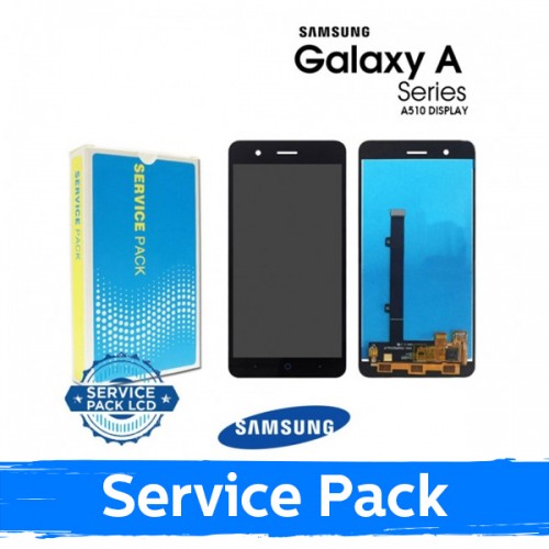 Ekranas skirtas Samsung A510 A5 2016 baltas (Service Pack)