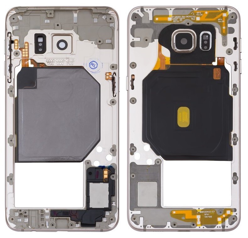 Vidinis korpusas Samsung G928F S6 Edge Plus Gold su zumeriu ir šoniniais mygtukais originalus (used Grade A)