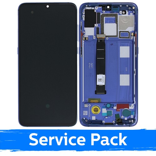 LCD ekranas suderinamas su Xiaomi Mi 9 su rėmeliu / Ocean Blue / (Service Pack)